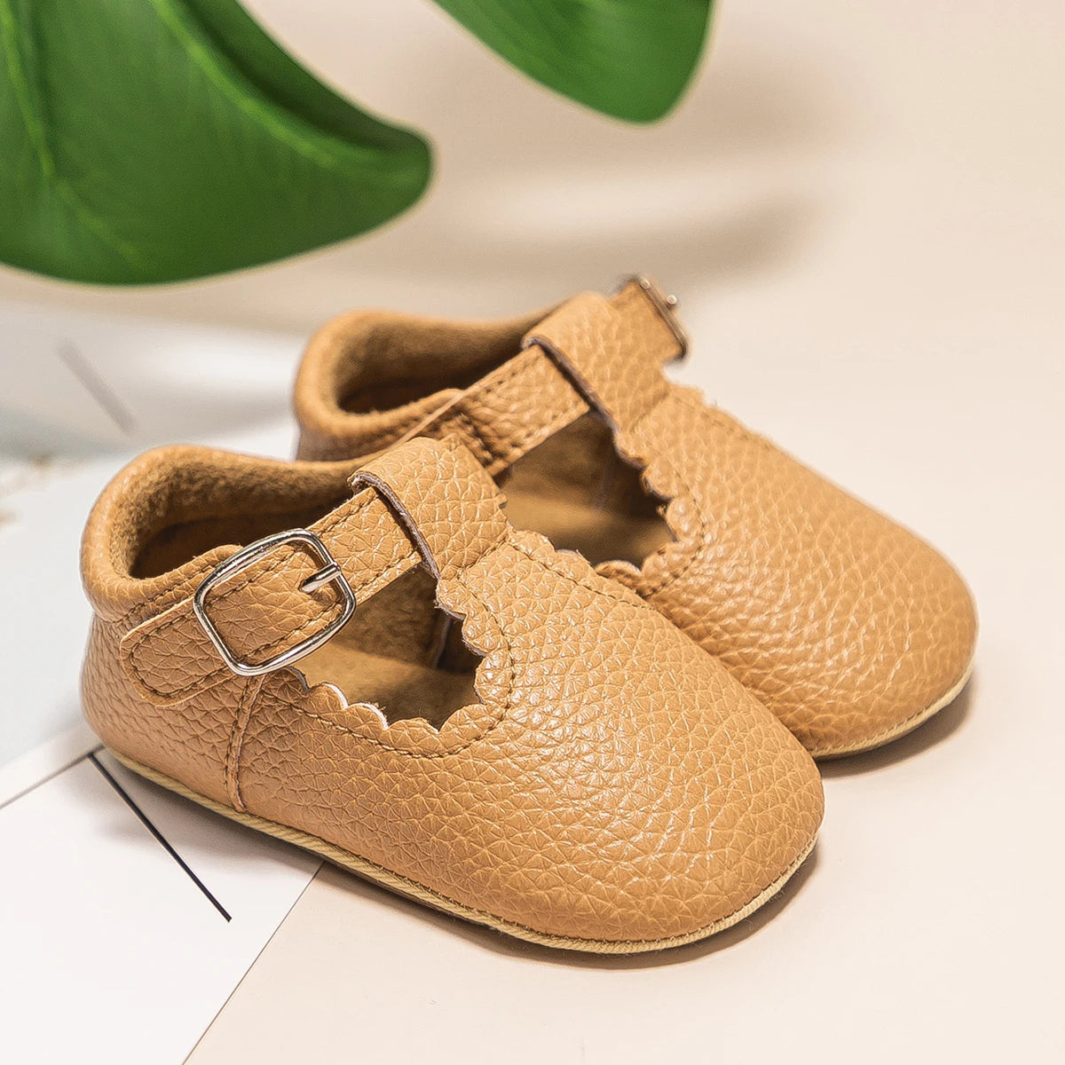 Mocassin Orthopédique Pour Bébé En Cuir Véritable Blanc