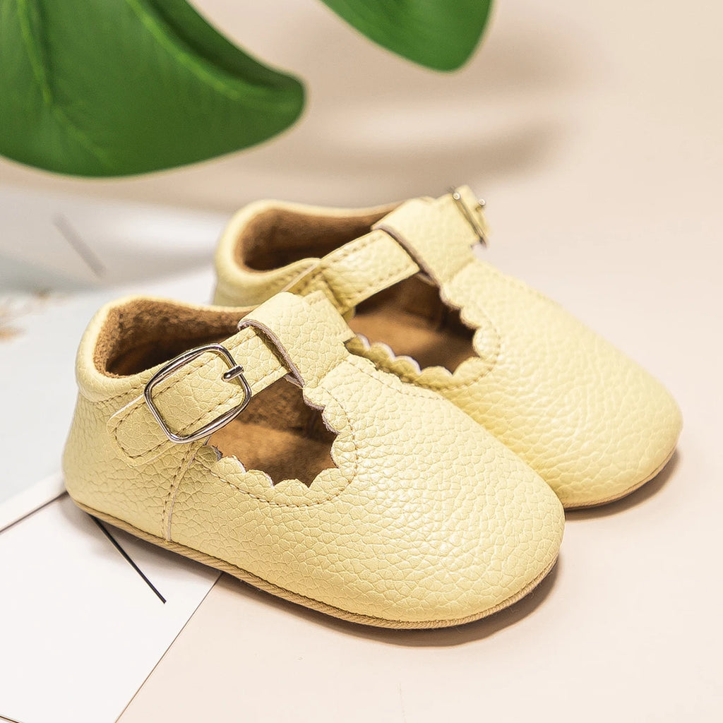 Mocassin Orthopédique Pour Bébé En Cuir Véritable Beige