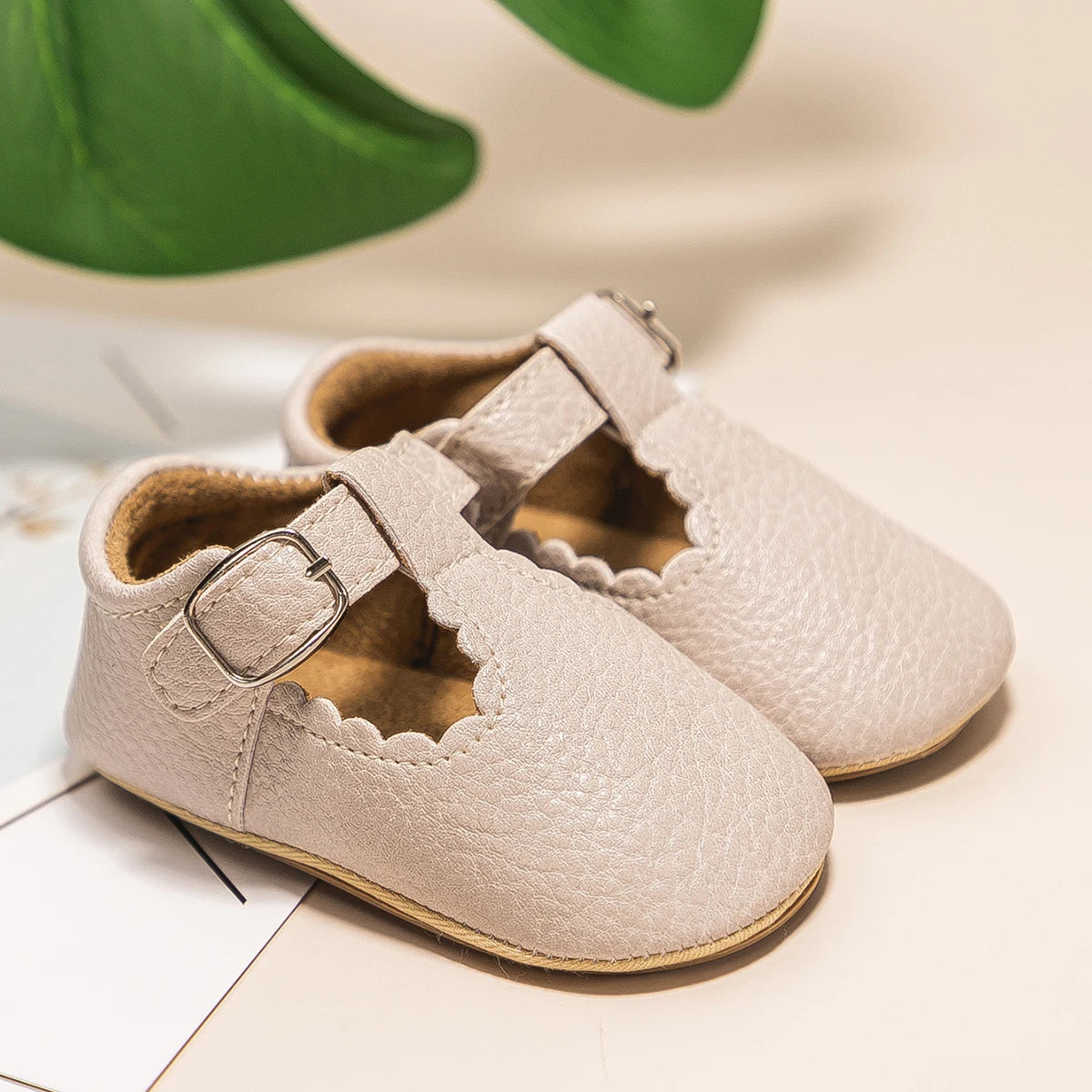 Mocassin Orthopédique Pour Bébé En Cuir Véritable Marron