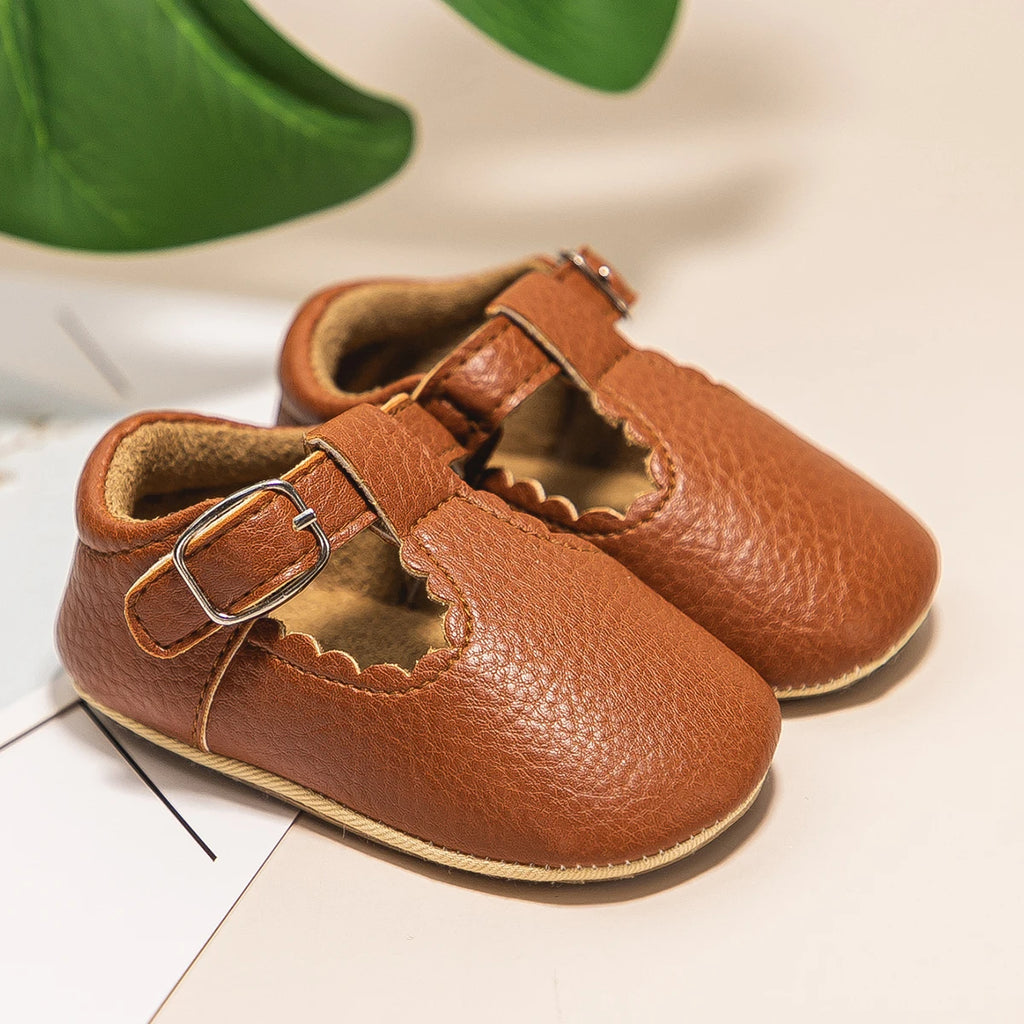 Mocassin Orthopédique Pour Bébé En Cuir Véritable Beige
