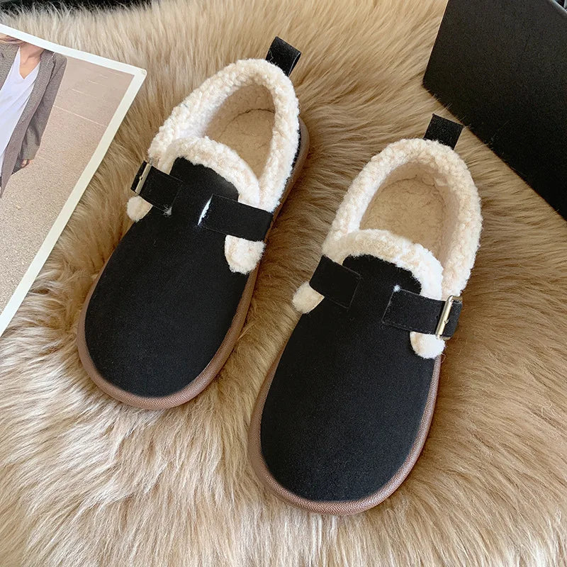 Mocassin Femme en Suédine Fourré Hiver