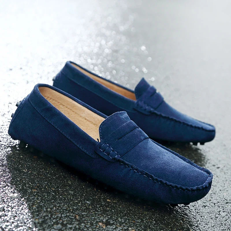 Mocassin Daim Noir Homme Chic
