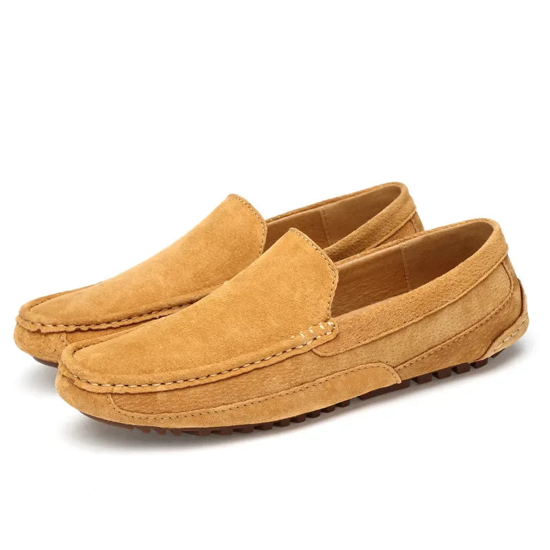 Mocassin En Daim Camel Pour Homme