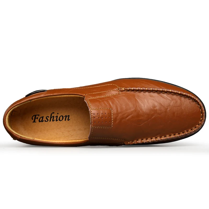 Mocassins Homme Camel en Cuir Souple