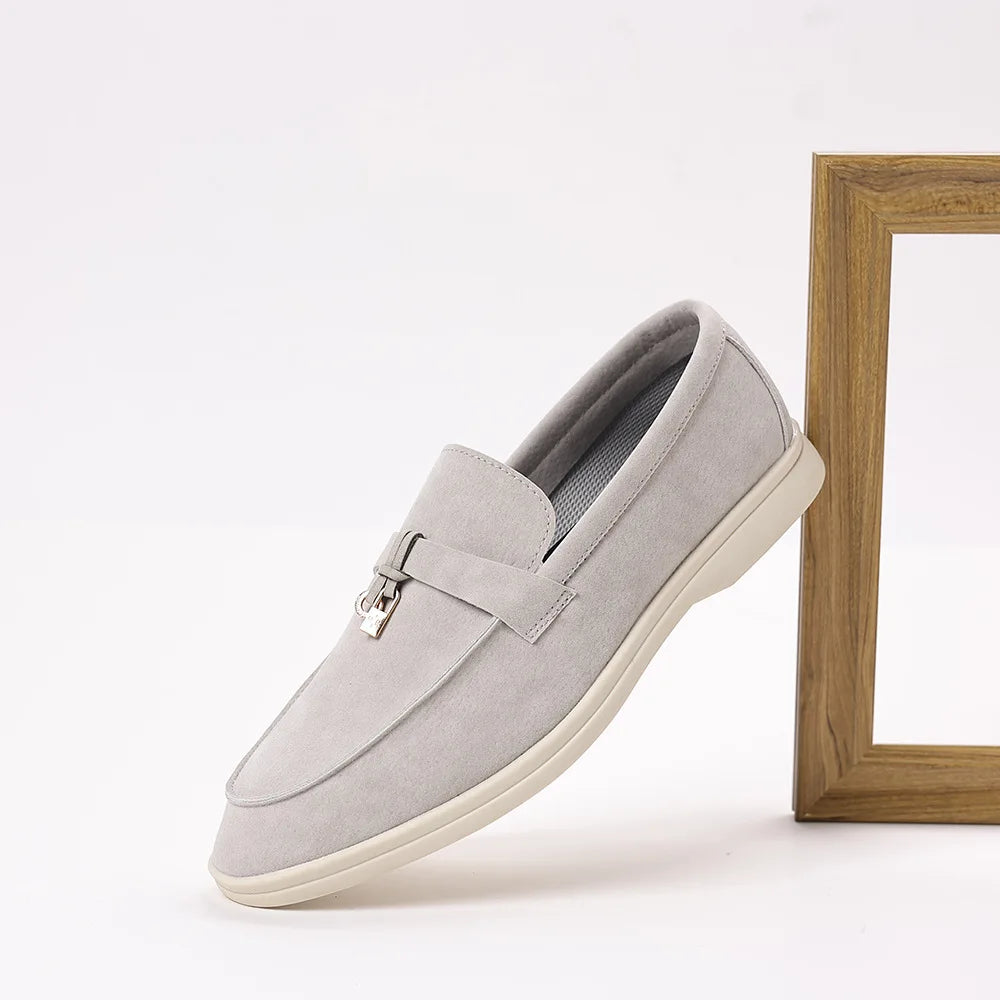 Mocassin En Daim Noir à Gland