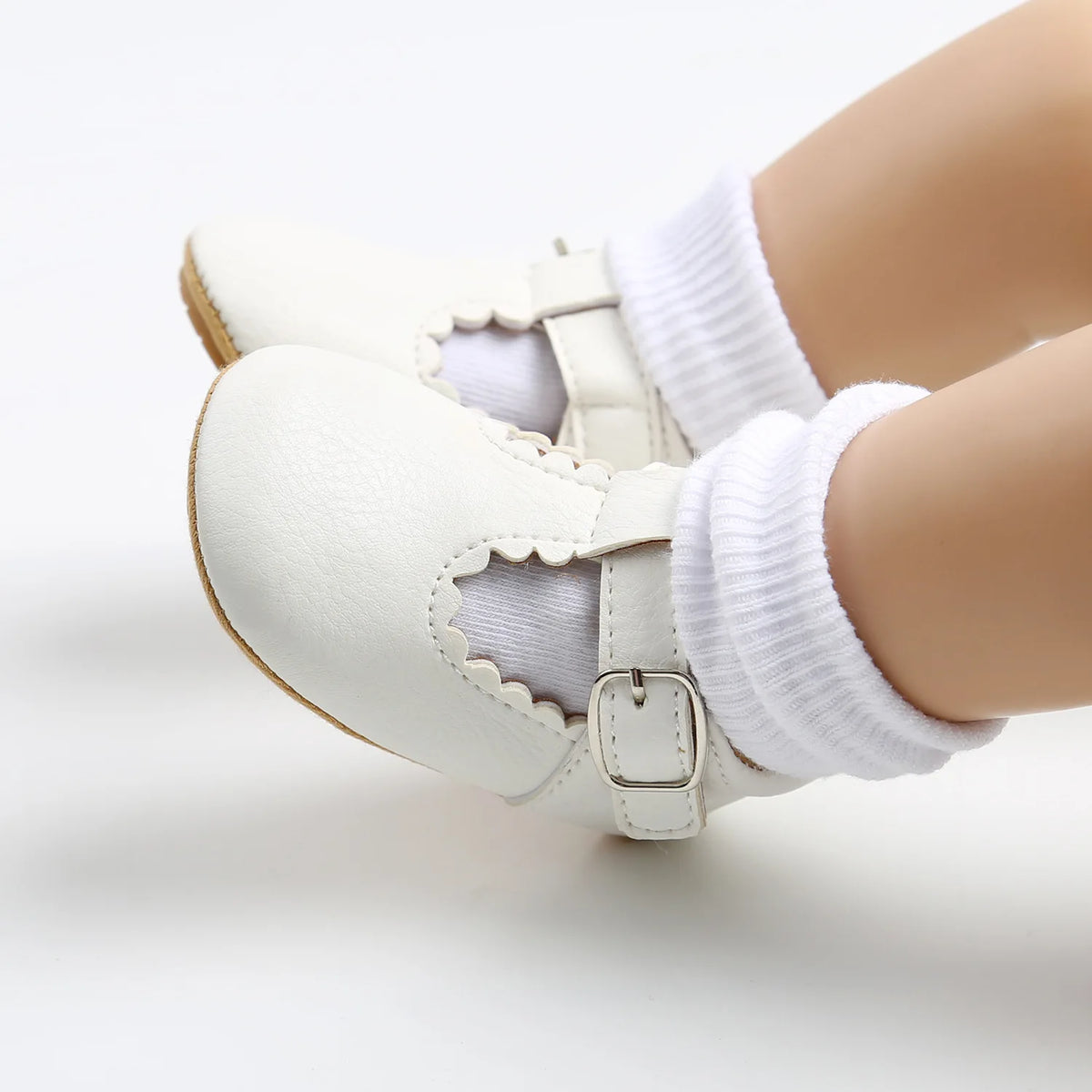 Mocassin Orthopédique Pour Bébé En Cuir Véritable Beige