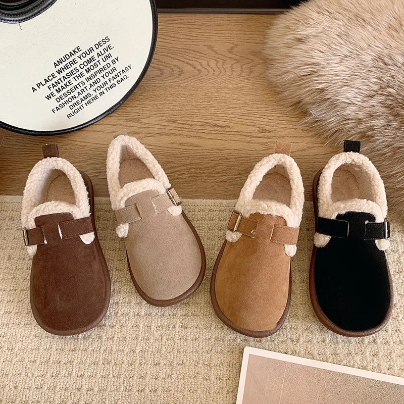 Mocassin Femme en Suédine Fourré Hiver