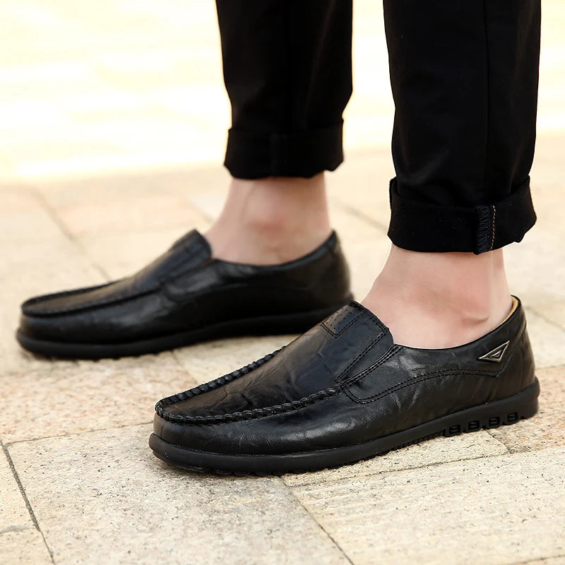 Mocassins Homme Camel en Cuir Souple