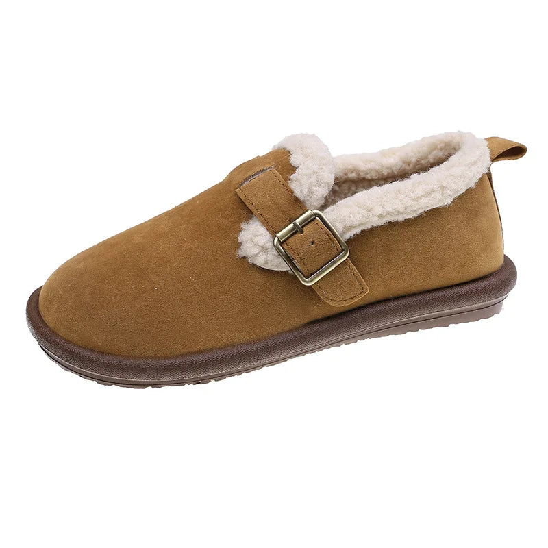 Mocassin Femme en Suédine Fourré Hiver