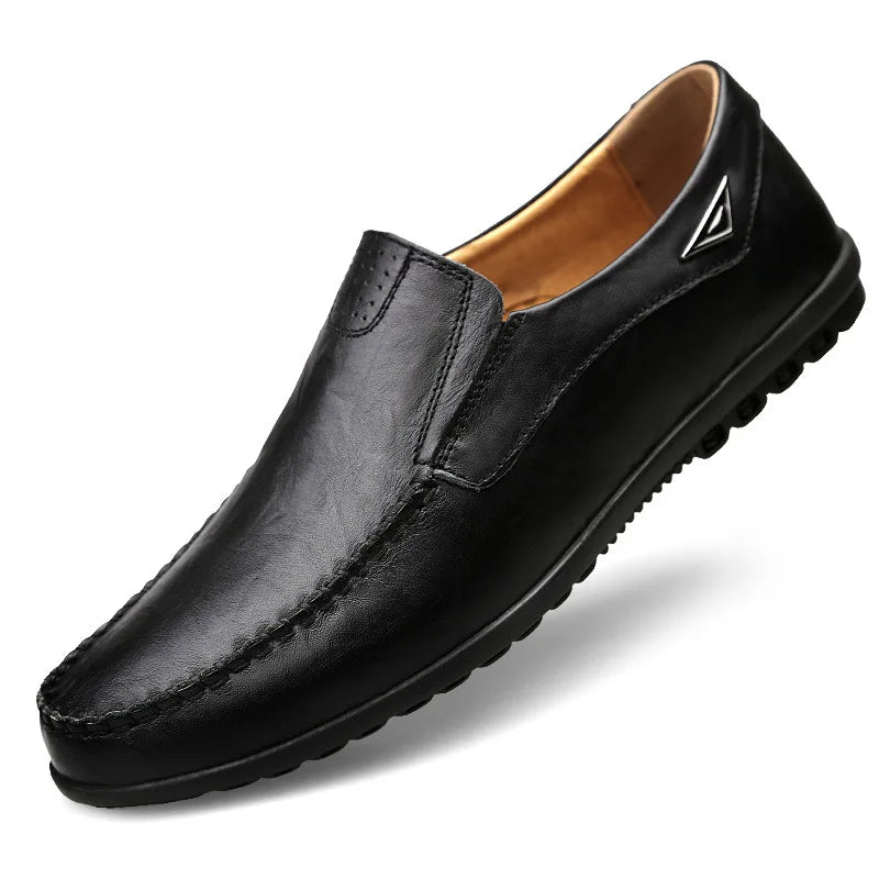 Mocassins Homme Camel en Cuir Souple