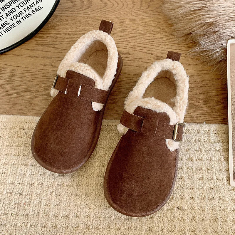 Mocassin Femme en Suédine Fourré Hiver