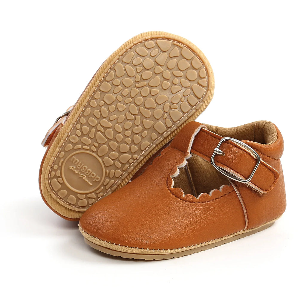 Mocassin Orthopédique Pour Bébé En Cuir Véritable Beige