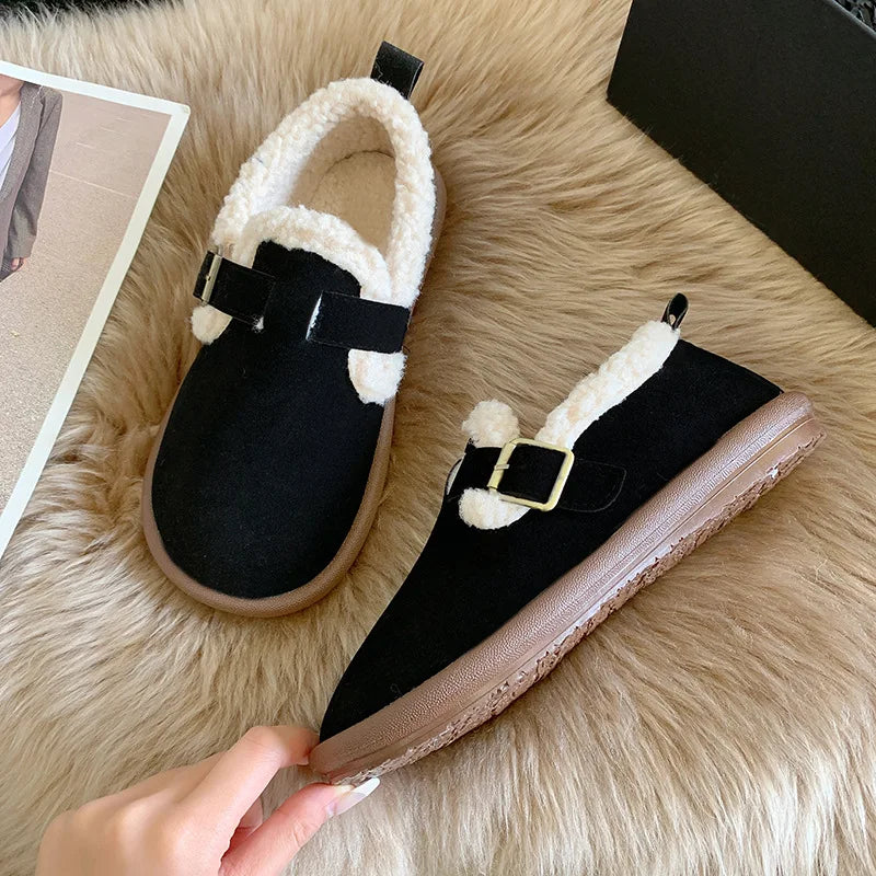 Mocassin Femme en Suédine Fourré Hiver