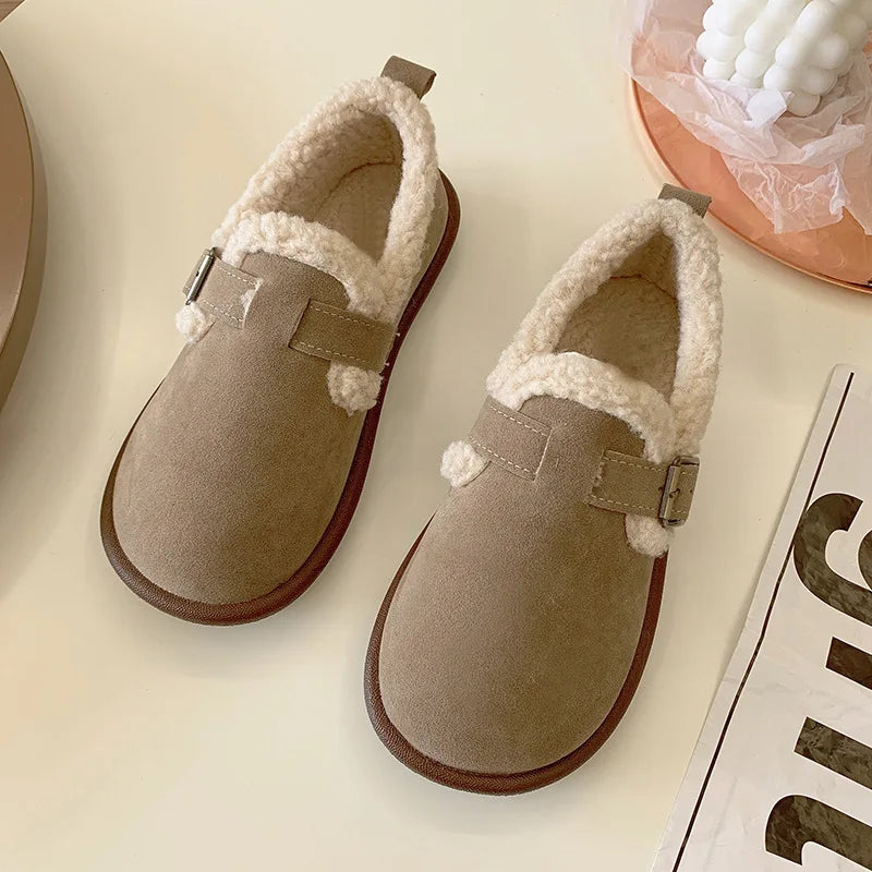 Mocassin Femme en Suédine Fourré Hiver
