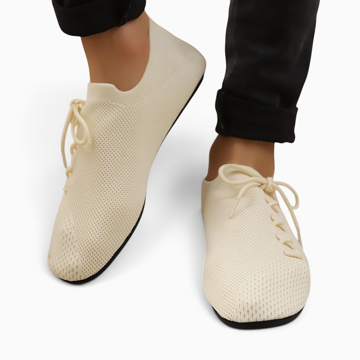 Mocassin Paris homme en tissu mesh beige respirant avec semelle fine souple pour un style décontracté estival