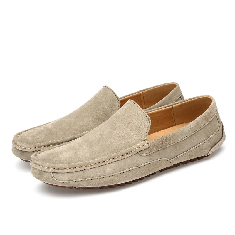 Mocassin En Daim Camel Pour Homme