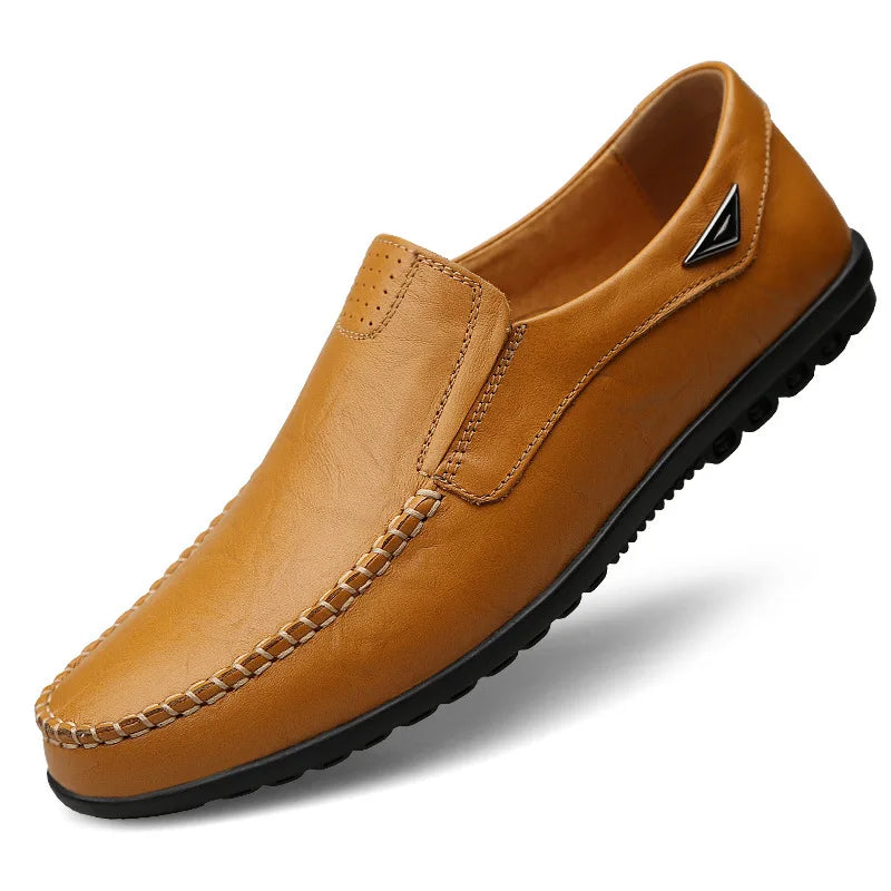 Mocassins Homme Marron en Cuir Souple