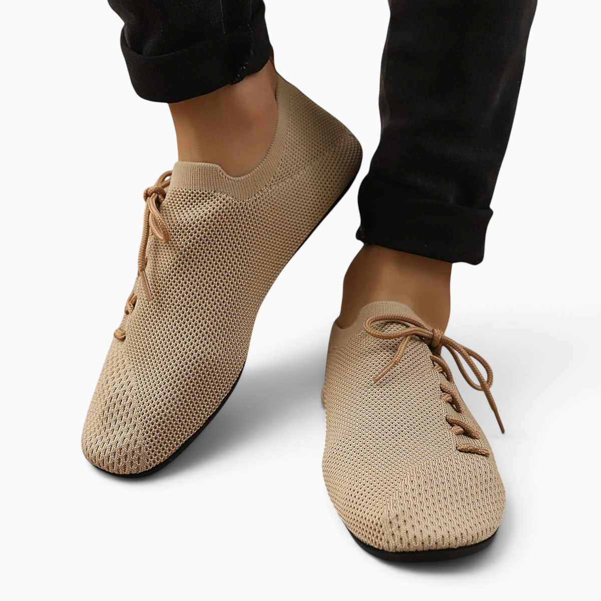 Mocassin Paris, mocassin homme en tissu mesh beige respirant avec semelle fine, idéal pour un style décontracté.
